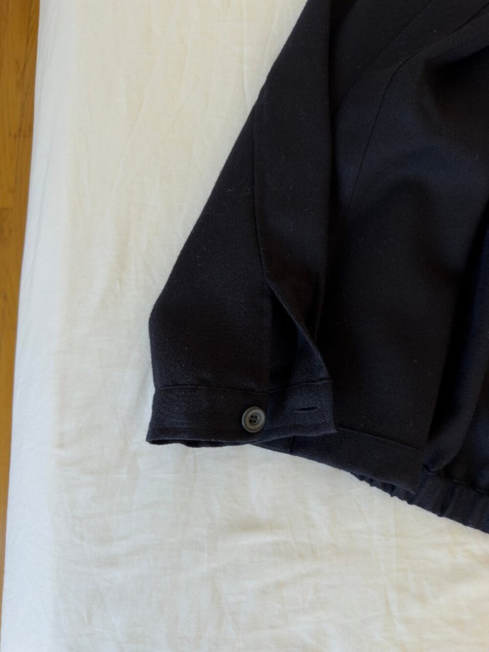 COS Navy Button-Front Wool Jacket - Picture 3 of 7